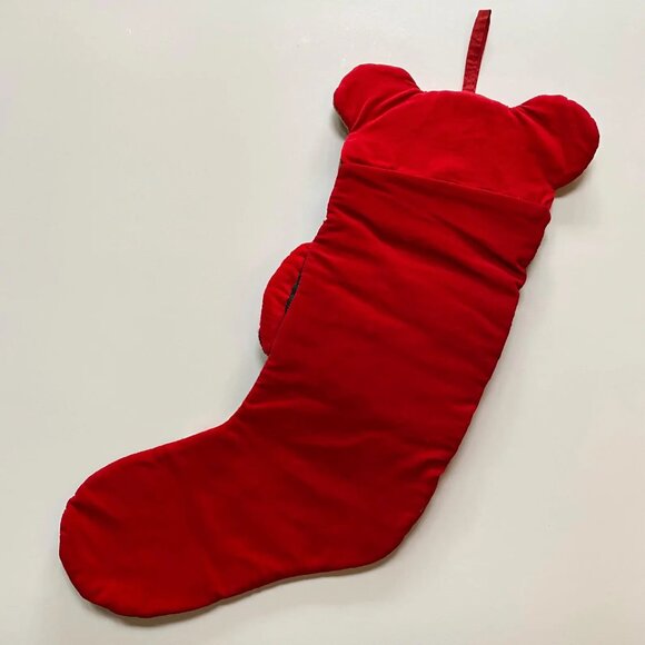 Vintage Needlepoint Bear Christmas Stocking 90s Holiday Decor - Picture 5 of 5